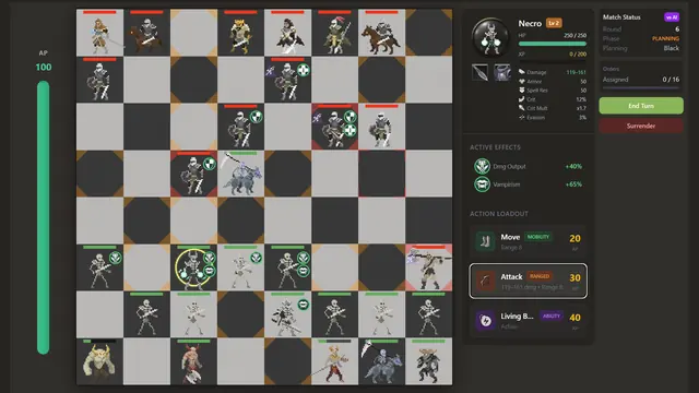 A level 2 necromancer and its abilities